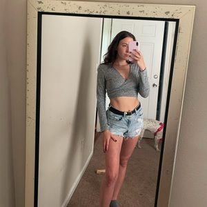 Rue 21 Grey Crop Top
